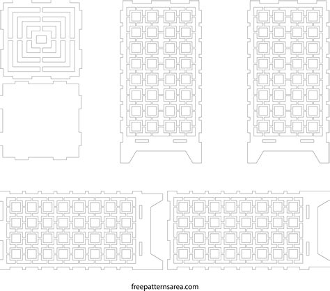 metal light box dxf|laser cut light box template.